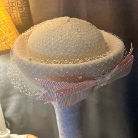 Vintage Henry Pollack Peach felt Women\'s Wool Hat
